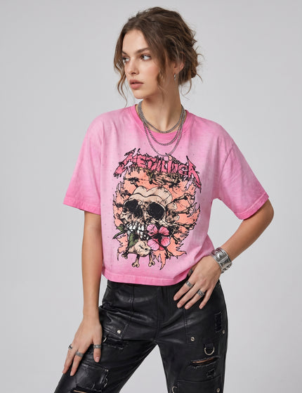 Metallica Boxy Fit Pink Rose