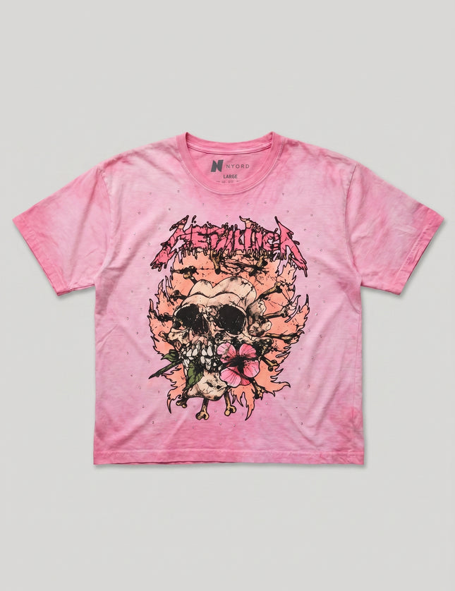 Metallica Boxy Fit Pink Rose