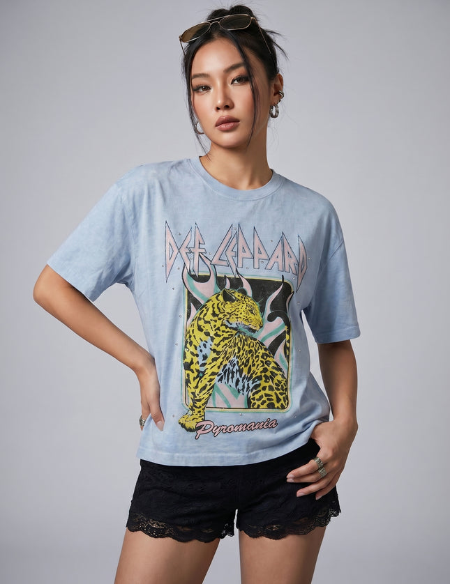Def Leppard Boxy Fit Pyromaniac