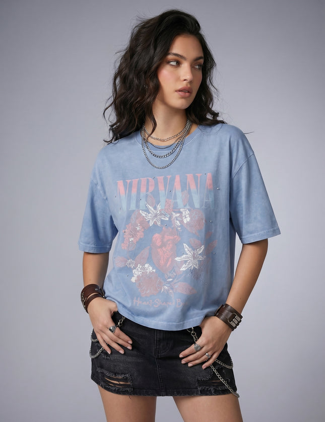 Nirvana Boxy Fit Heart Shaped Box